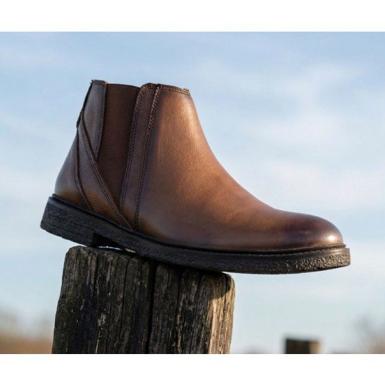 Brown Leather Chelsea Boot