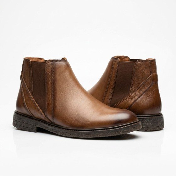 Brown Leather Chelsea Boot