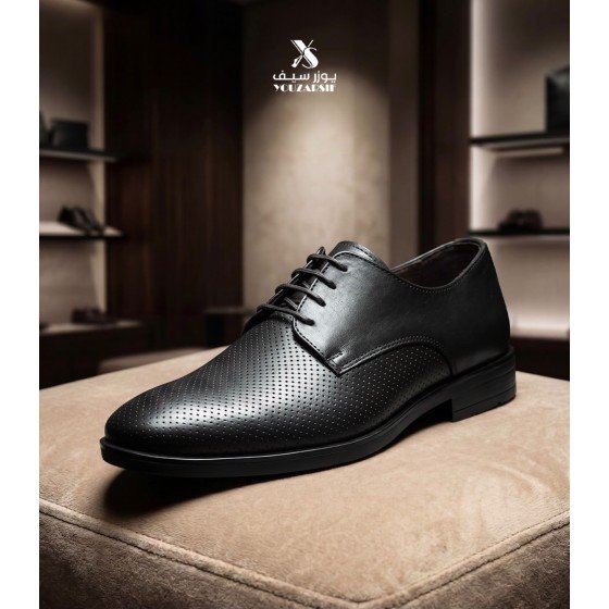 Perforated Black Derby